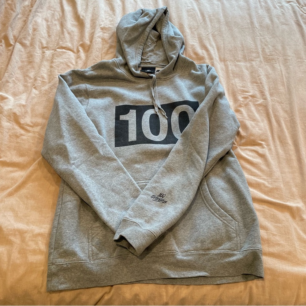 100 Thieves Numbers Collection Gray Hoodie